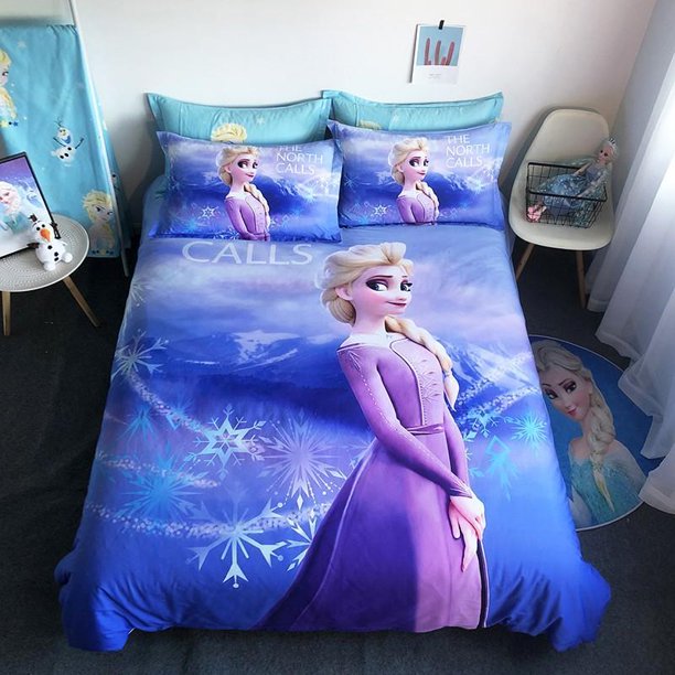 Elsa/Anna Girl Duvet Cover Cartoon Bedding Sets Quilt Cover Anime Birthday Gifts Bedroom Decoration Queen King Full Size Bed Sheets