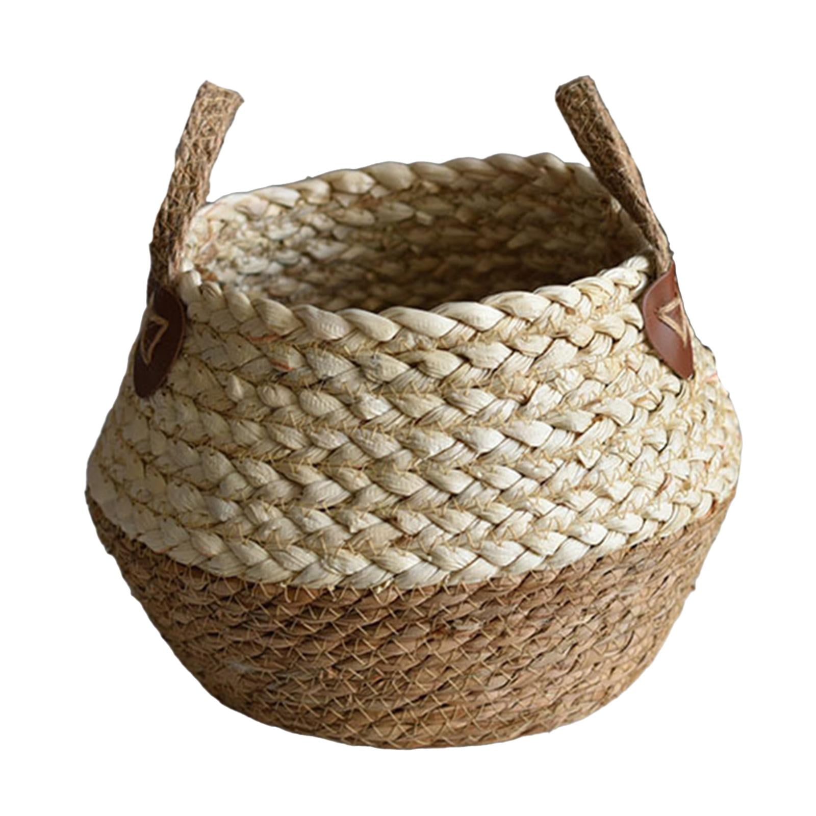 Magideal - Cestas De Almacenamiento Tejidas De Estilo Nórdico, Cesto De Ropa Cesta Tejida Decorativa Misceláneas Organizador Cesta Cesta Para Macetas, Para Sala Marrón Pequeño