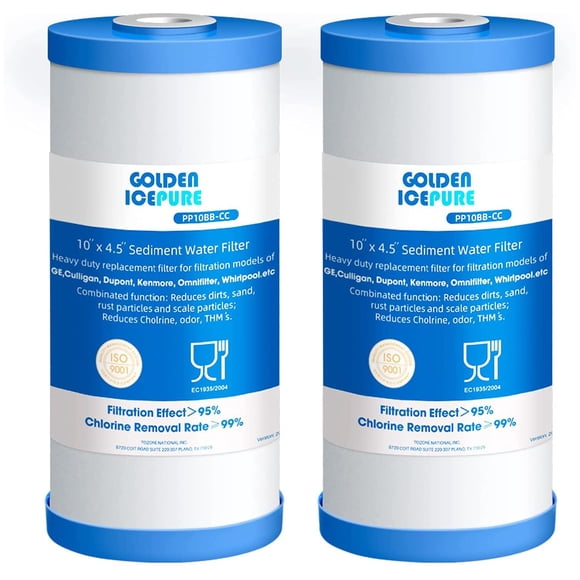 Cartucho de filtro de agua GOLDEN ICEPURE PP10BB-CC 5 Micron