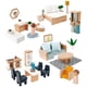 thumbnail image 1 of Juego de juguetes de madera con forma de pera, 35 piezas, de Dollhouse Furniture, 1 of 6