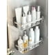 thumbnail image 3 of Set De Repisas De Baño Adhesivas - Organizador De Ducha X2 30cm Plateado. Incluye tornillos y adhesivo sin clavos. Dos métodos de instalación., 3 of 6