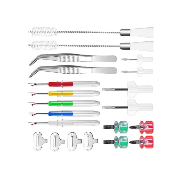 Kit De Limpieza Para Máquina De Coser Destornilladores De Diferentes Tamaños Herramientas De Limpieza Para Remalladoras