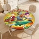 thumbnail image 4 of Futurama-theme Fitted Round Tablecloths Elastic Edged Table Covers Waterproof Table Cloth for Kitchen Holiday Party Tables Decor 120cm, 4 of 6