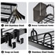 thumbnail image 4 of Carrito de ducha AKTECKE Corner de acero inoxidable, paquete de 2 unidades, negro, 4 of 7