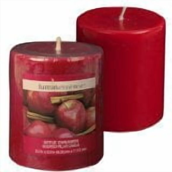 Set de 2 Velas Pilar Aromáticas Luminessence con Fragancia a Manzana y Canela