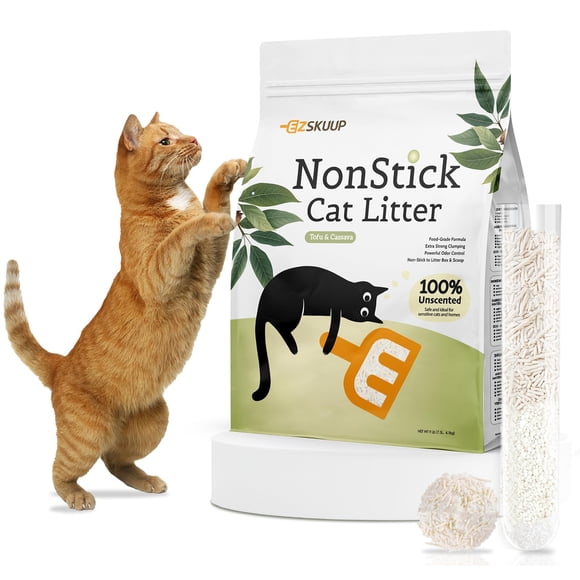 Arena para Gatos EZSKUUP 4 kg, Tofu y Tapioca, Aglutinante