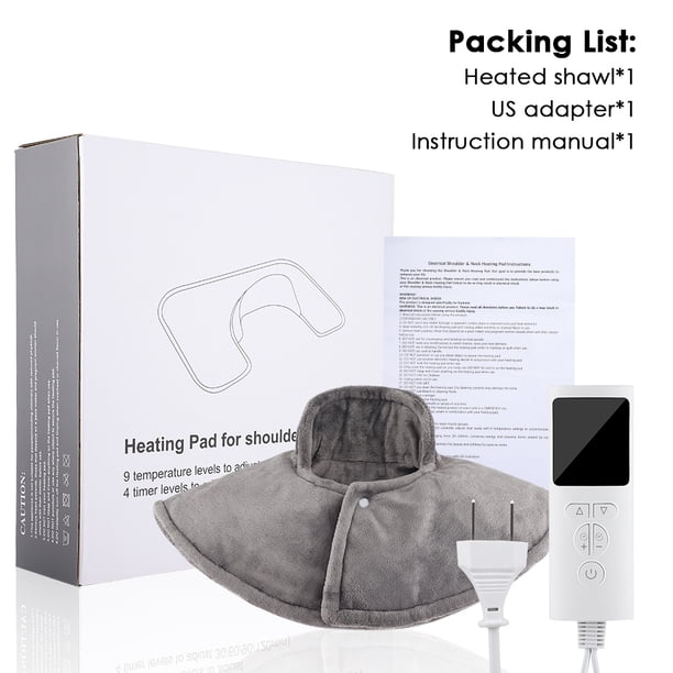Neck and Back Massager Electric Heating Pad Physiotherapy Shawl Shoulder Warmer Massage Mat 4 Timing Home Office Thermal Blanket