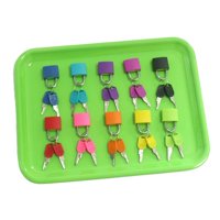 Magideal - Juego De Juguetes Montessori Con Cerradura Y Llave, Reconocimiento De Colores Para Niños, Regalo De Vacaciones 10 Piezas