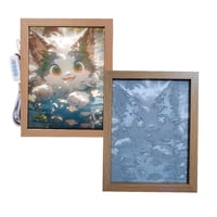 Lelumania - Cuadro Led De Gato Sonriendo 23X18Cm