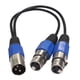 thumbnail image 4 of Conector Macho XLR De 3 Pines A Adaptador De Cable Para DJ Con Micrófono Divisor En Y Y Doble Conector Hembra 2, 4 of 5