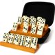 thumbnail image 1 of Juego de dominó Queensell Double 6 con 4 estantes para adultos y niños, 1 of 8