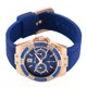 thumbnail image 4 of Reloj de Cuarzo a la Moda para Mujer con Adornos de Pedrería Multicolor, Caja de Acero Inoxidable, Correa de Silicona Suave, 4 of 12