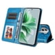 thumbnail image 4 of Funda tipo cartera FOXDOCK para OPPO Reno 11 Pro 5G , diseño girasol en relieve, cuero PU, cierre magnético, soporte y tarjetero, 4 of 5