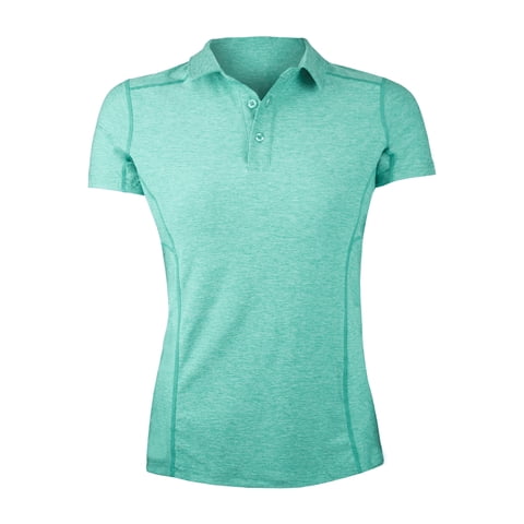 Andesland - Polera Dry Fit Con Cuello Manga Corta Jaspeada Mujer