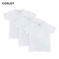 Poleras 100% Algodón Blancas Manga Corta Pack 3 Cosley