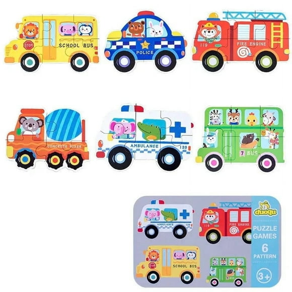 Puzzle Rompecabezas Montessori 3d Medios De Transporte