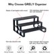 thumbnail image 5 of Organizador de colonias GRELY de 3 niveles 28 cm negro, 5 of 6