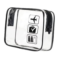 Magideal - Bolsa De Aseo Transparente, Bolsas De Maquillaje Para Cosméticos, Ligeras, Bolsa Organizadora De Maquillaje Para Artículos De Tocador Esenciales Para Negro
