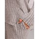 thumbnail image 5 of INSPIRE CHIC Conjunto de Pijamas para Mujer Cuello Redondo Manga Larga Ropa de Dormir Suave Pijamas Ropa de Casa con Bolsillo M Marrón, 5 of 6