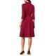 thumbnail image 3 of INSPIRE CHIC Conjuntos de Traje de Falda de Negocios para Mujeres 2 Piezas Conjuntos Oficina Chaqueta Blazer de Manga 3/4 Faldas Plisadas XL Rojo Oscuro, 3 of 5