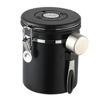 Bothyi - Contenedor De Granos De Café Almacenamiento Al Vacío Con Cuchara De Acero Para Té 1.5L