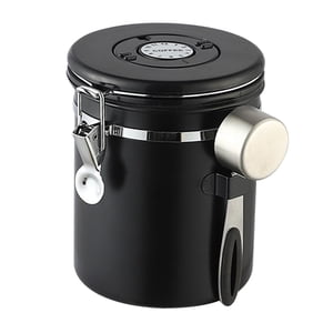Bothyi - Contenedor De Granos De Café Almacenamiento Al Vacío Con Cuchara De Acero Para Té 1.5L