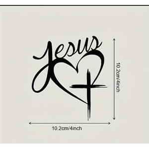 Rienda Libre - Sticker Jesús Corazón Cruz Fé Alabanza Dios Iglesia Auto