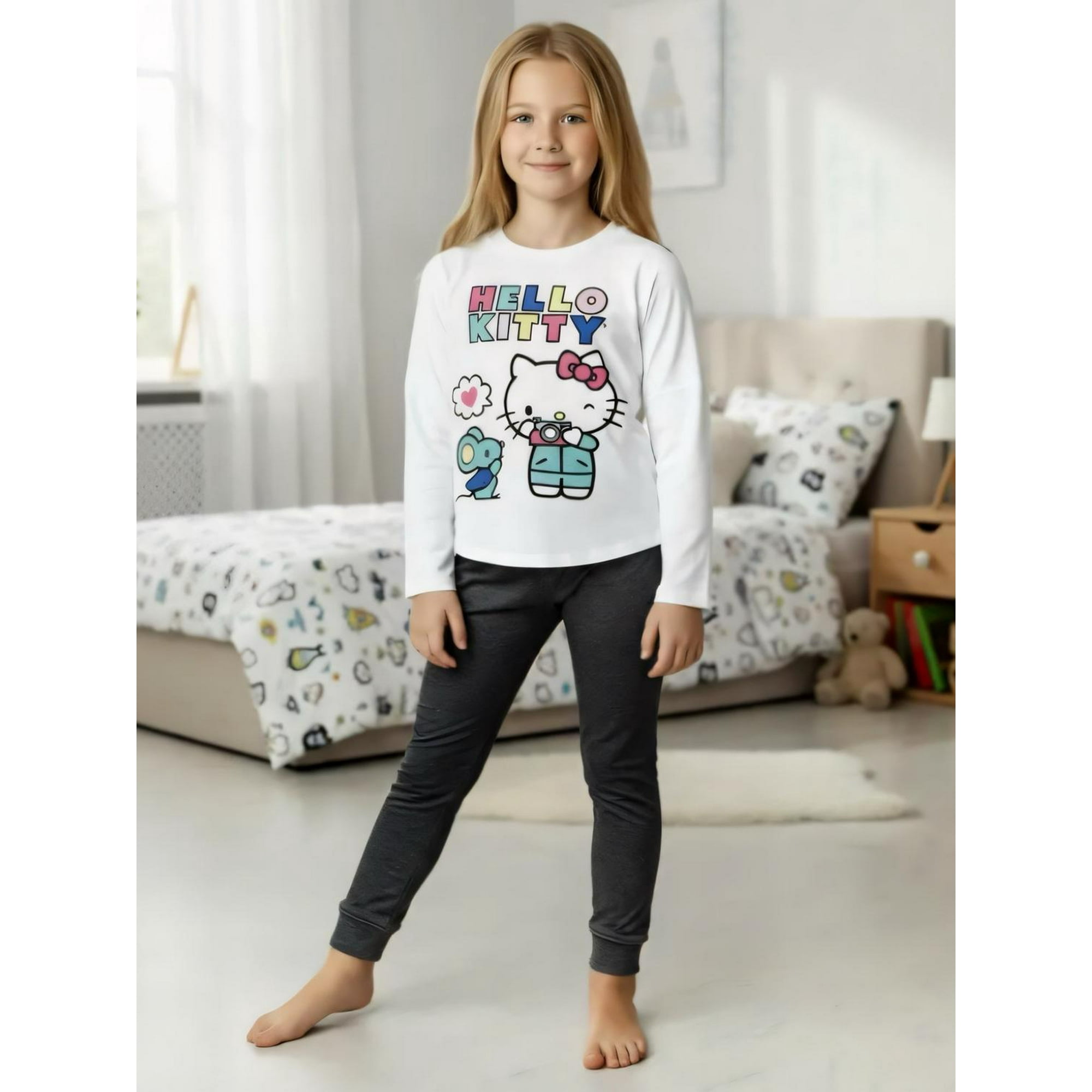 Pijama Niña Hello Kitty Beige 3