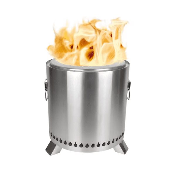 Estilodomus - Brasero Sin Humo Grande 47cm Con Manillas Y Bolso