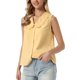 thumbnail image 4 of INSPIRE CHIC Lindas Blusas Sin Mangas de Cuadros para Mujer con Cuello Peter Pan y Ribete con Volantes L Amarillo, 4 of 6