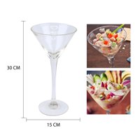 Xianzhu - Copón De Vidrio Grande Con Pie 30 Cm Para Ceviches/Postres