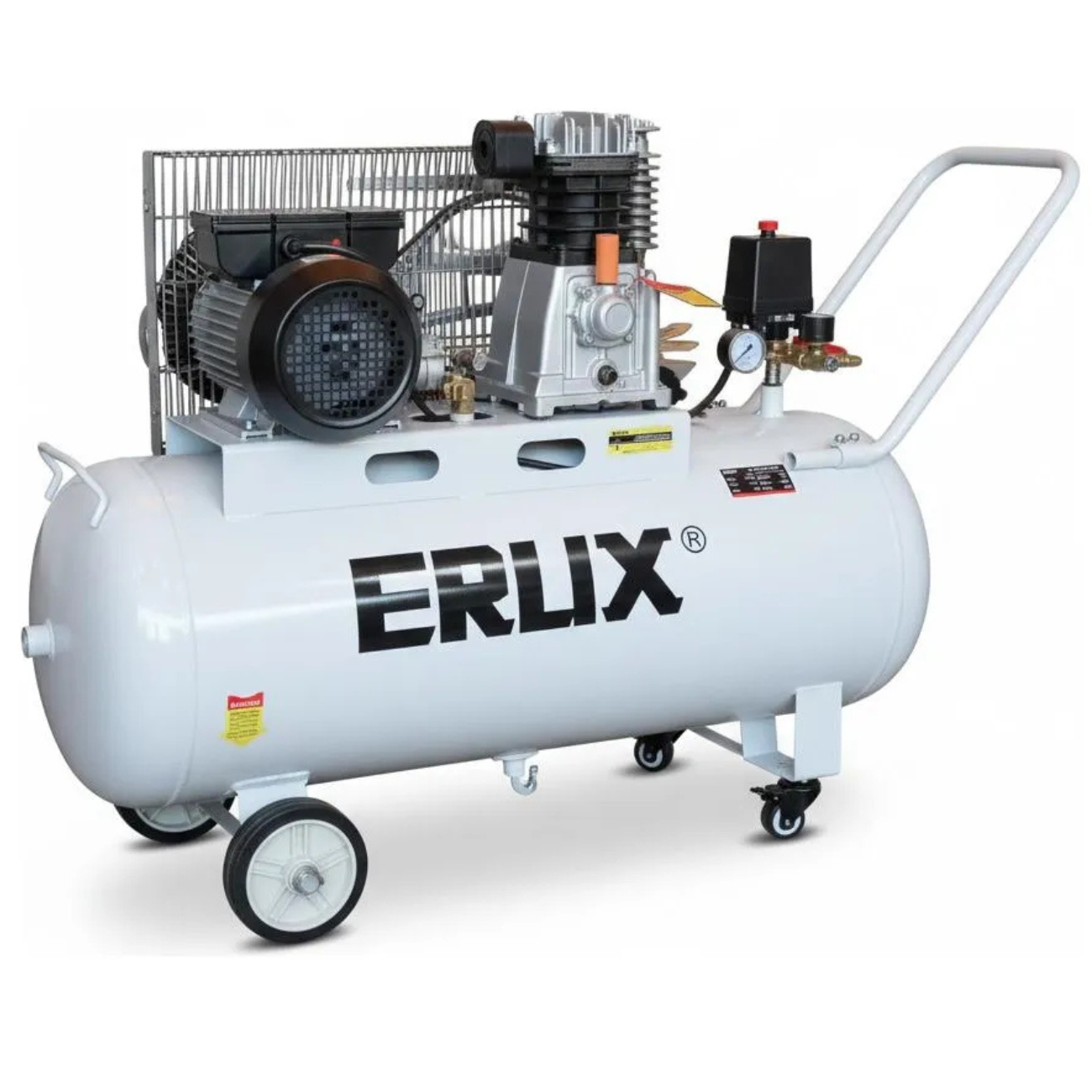 Erux - Compresor De Aire Eléctrico (100L / 3Hp) Er65-100 Blanco 50H Blanco Monofásica