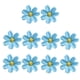 thumbnail image 3 of 50 piezas de la cabeza de flor artificial margarita de seda decoración de la boda azul, 3 of 3