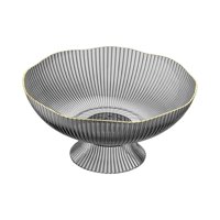 Magideal - Frutero Con Pedestal Soporte De Exhibición Centro De Mesa Cesta Para Verduras Cuenco Para Aperitivos Con Drenaje Rápido Adecuado Para Decoración Mode Gris