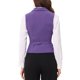 thumbnail image 3 of INSPIRE CHIC Chaleco de Traje para Mujer Doble Botonadura Negocios Solapa Elegante Chaleco de Cintura M Púrpura, 3 of 6