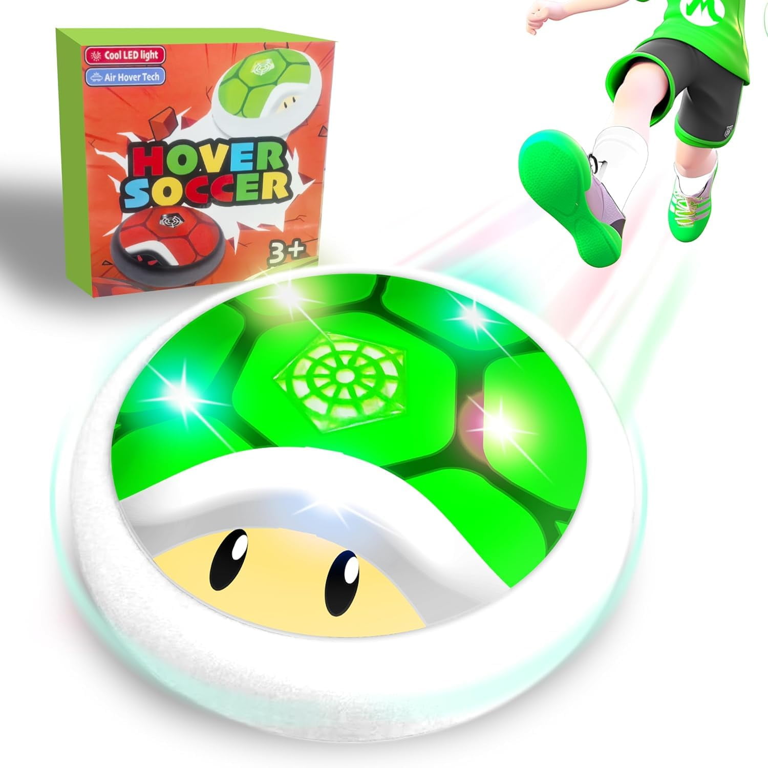 Balón De Fútbol Hover Glückpa Mario Con Luces Led Para Niños De 3 A 12 Años
