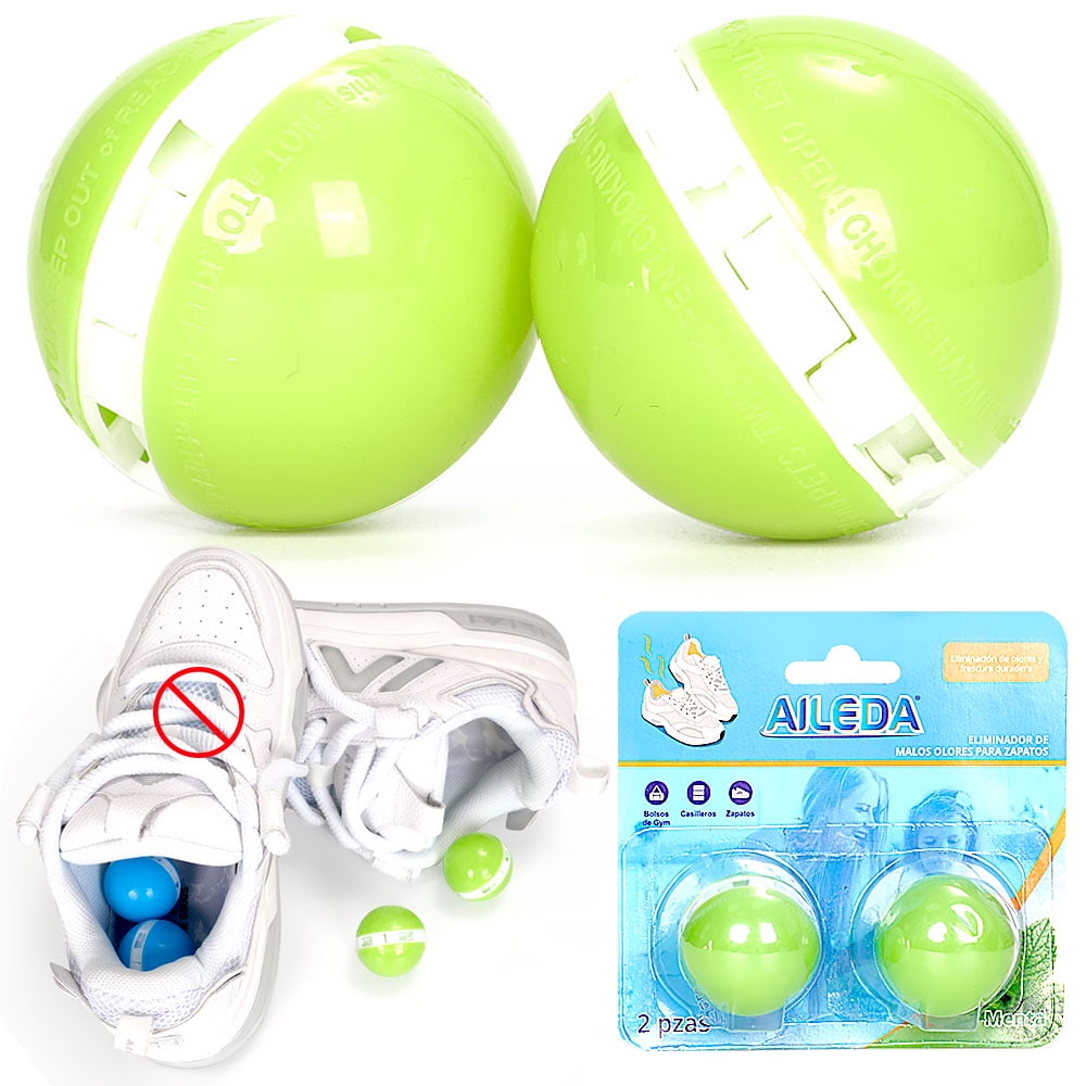 Aileda - Aromatizador Eliminador De Olores Zapatos/botas 2 Pzas Olor A Menta