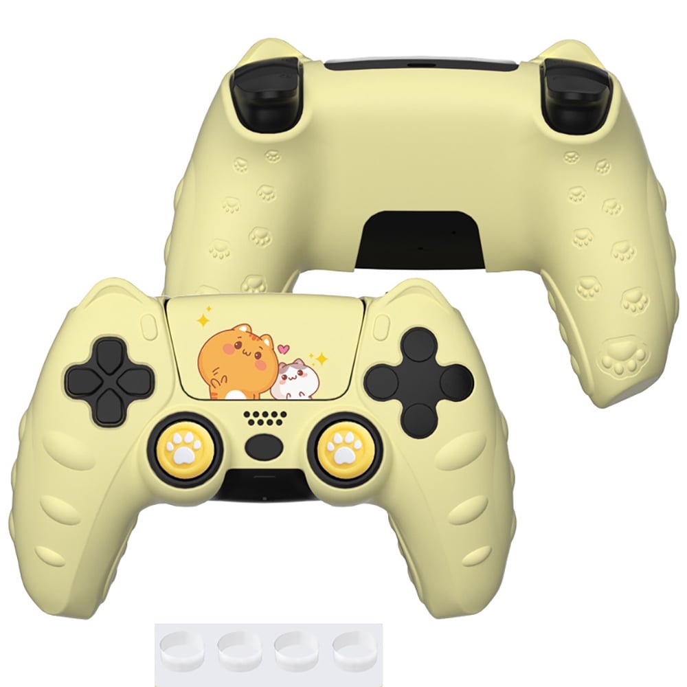 Funda Protectora Silicona Aaronmei Ps5 Amarillo