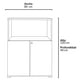 thumbnail image 3 of Gabinete Medio 2 Puertas Librero 80x40x120 Natura/Gris, 3 of 3
