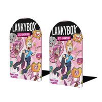 Desmarcar - Lankybox Sujetalibros Decorativos Temáticos, Tope Para Estantería Con Base Antideslizante, Uso Dual Para Hogar Y Oficina - 2 Piezas