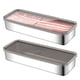 thumbnail image 1 of Contenedor de tocino para refrigerador, almacenamiento de tocino con tapas herméticas, recipientes de carne de delicatessen herméticos de acero inoxidable para refrigerador, recipiente largo, 1 of 3