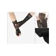thumbnail image 3 of Guantes de red elásticos hasta el codo sin dedos de malla para mujer INSPIRE CHIC Talla única Negro, 3 of 7