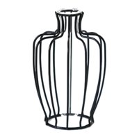 Bothyi - Florero De Arte Del Hierro, Florero Transparente Simple Para Sala De Estar, Césped, Decoración Del Hogar, Negro