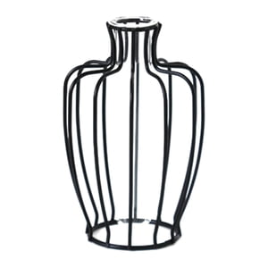 Bothyi - Florero De Arte Del Hierro, Florero Transparente Simple Para Sala De Estar, Césped, Decoración Del Hogar, Negro