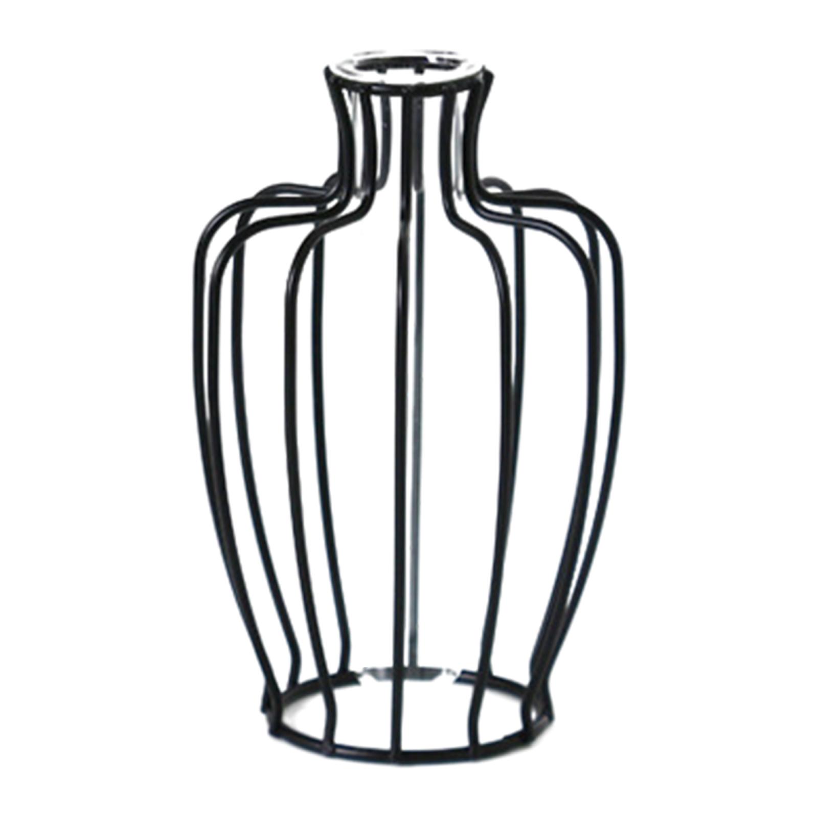 Bothyi - Florero De Arte Del Hierro, Florero Transparente Simple Para Sala De Estar, Césped, Decoración Del Hogar, Negro