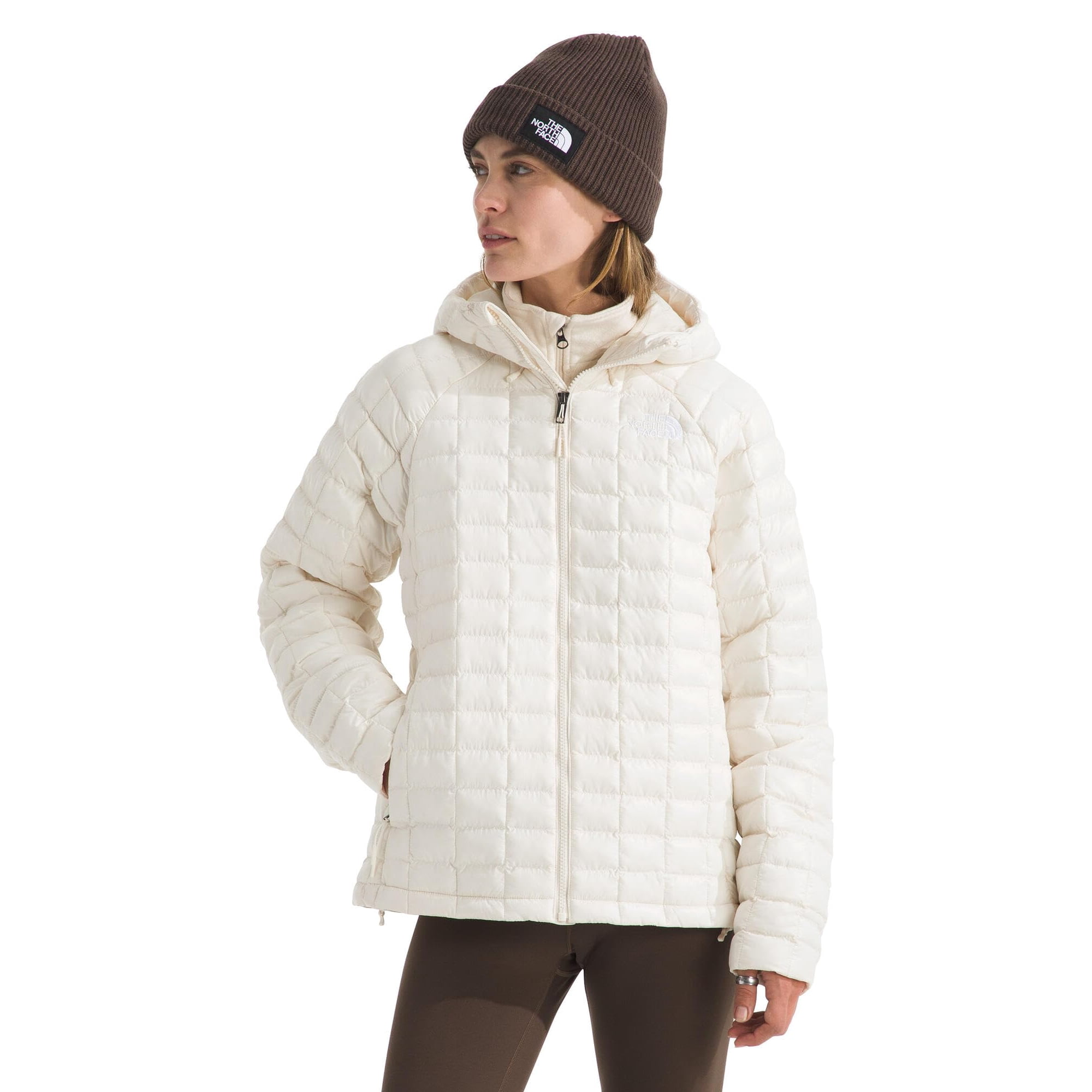 Chaqueta The North Face Thermoball Con Capucha Para Mujer, Color Blanco Dune