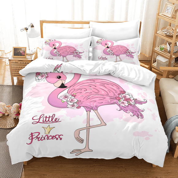 Pink flamingo Bedding Set Single Twin Full Queen King Size Flamingo Bed Set Aldult Kid Bedroom Duvetcover Sets Bed Sheets