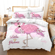 thumbnail image 1 of Pink flamingo Bedding Set Single Twin Full Queen King Size Flamingo Bed Set Aldult Kid Bedroom Duvetcover Sets Bed Sheets, 1 of 5