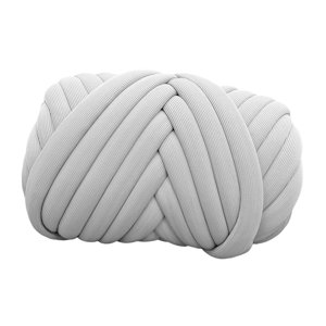 Magideal - Hilo Grueso, Hilo Tubular Jumbo, Hilo De Punto Para Brazo, Lavable, Suave, 500G, Tubo De Hilo Grueso Voluminoso, Hilo Para Cestas, Fabricación Gris Claro