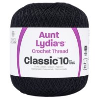 Coats Crochet - Abrigos Crochet Thread Classic, Paquete De 1 Unidad, Color Negro, 320 M